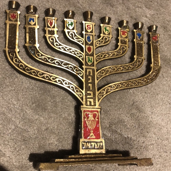 Holiday Vintage Menorah Made In Israel See Pictures For Description